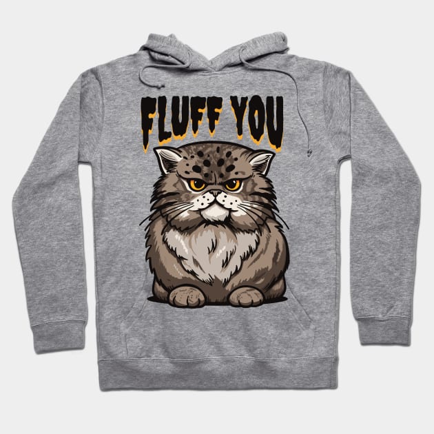 Grumpy Fluff: Cat with Attitude Hoodie by Life2LiveDesign